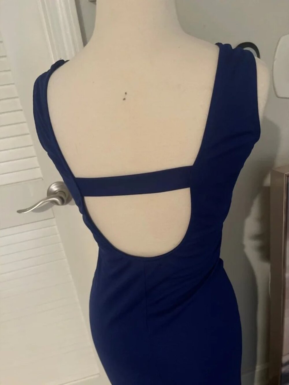 Navy Blue Full Length Gown Small - Picture 5 of 5